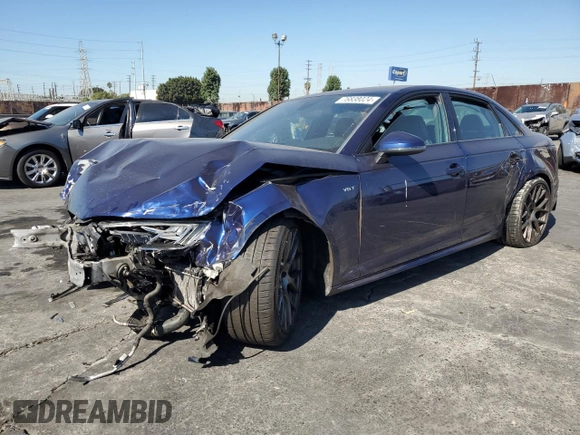 2018 Audi S4 Premium Plus with VIN WAUB4AF47JA145008, listed as a Copart auction lot 76838024 with 64,701 mi miles and Salvage Title. Bid and sale history available at carsss.com. Image 1.