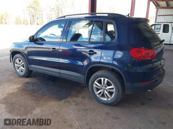 2016 Volkswagen Tiguan S with VIN WVGAV7AX5GW584747, listed as a IAAI auction lot 41853488 with 92,579 mi miles and . Bid and sale history available at DreamBid. Image 3.