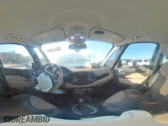 2014 FIAT 500L Lounge with VIN ZFBCFACH9EZ022054, listed as a Copart auction lot 83541054 with 125,729 mi miles and Salvage Title. Bid and sale history available at DreamBid. Image 12.