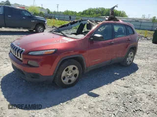 2014 Jeep Cherokee Sport with VIN 1C4PJLAB6EW123500, listed as a Copart auction lot 50102725 with 0 mi miles and Clean Title. Bid and sale history available at carsss.com. Image 1.