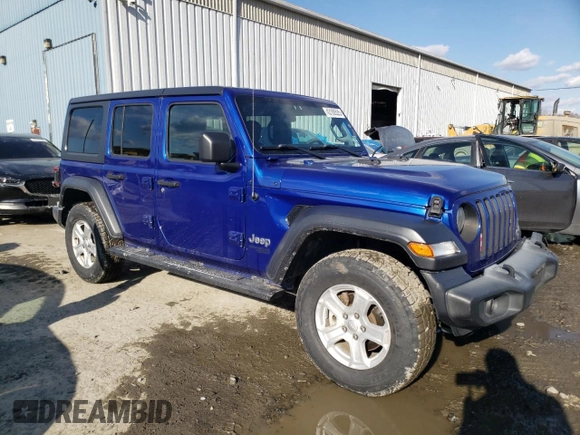 2019 Jeep Wrangler Unlimited Sport S with VIN 1C4HJXDG6KW582301, listed as a Copart auction lot 43180525 with 64,477 mi miles and Salvage title. Bid and sale history available at DreamBid. Image 4.
