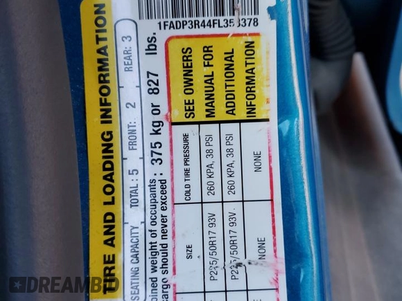 2015 Ford Focus Electric z VIN 1FADP3R44FL358378, wystawiony jako Copart lot #87859715 z przebiegiem Nie podano mil oraz Szkoda całkowita • Salvage title. Historia ofert i sprzedaży dostępna na DreamBid. Obrazek 13.