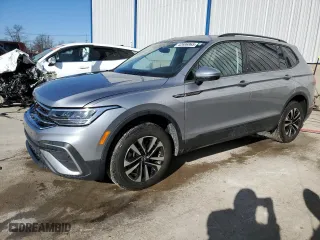2024 Volkswagen Tiguan S with VIN 3VVFB7AX0RM033567, listed as a Copart auction lot 42696965 with 15,203 mi miles and Salvage Title. Bid and sale history available at carsss.com. Image 1.