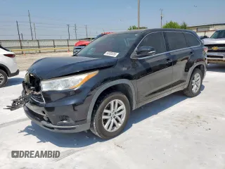2014 Toyota Highlander LE z VIN 5TDZARFH0ES008478, wystawiony jako Copart lot #59300555 z przebiegiem 117 163 mil mil oraz Szkoda całkowita • Salvage title. Historia ofert i sprzedaży dostępna na DreamBid. Obrazek 1.