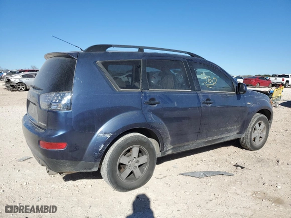 2007 Mitsubishi Outlander ES with VIN JA4MS31X07U009206, listed as a Copart auction lot 41582285 with 166,444 mi miles and Salvage Title. Bid and sale history available at carsss.com. Image 3.