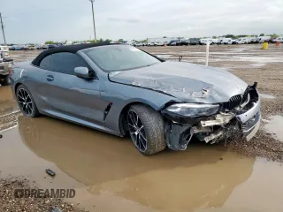 2022 BMW 8 Series with VIN WBAFY4C07NCH97004, listed as a Copart auction lot 59738555 with Not provided miles and Salvage title. Bid and sale history available at DreamBid. Image 4.