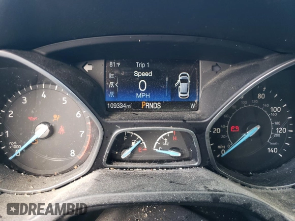 2016 Ford Focus SE with VIN 1FADP3F27GL311897, listed as a Copart auction lot 50878625 with 109,334 mi miles and Salvage Title. Bid and sale history available at DreamBid. Image 9.
