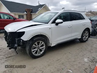 2023 Audi Q3 S line Premium with VIN WA1DECF30P1050210, listed as a Copart auction lot 47090485 with 47,076 mi miles and Salvage title. Bid and sale history available at DreamBid. Image 1.