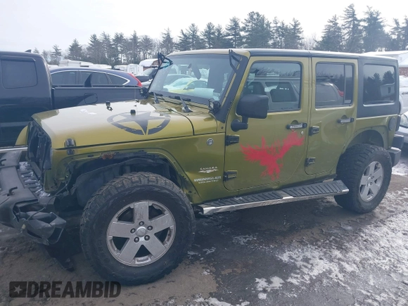 2007 Jeep Wrangler Unlimited Sahara z VIN 1J4GA59137L147257, wystawiony jako IAAI lot #41565673 z przebiegiem 187 982 mil mil oraz . Historia ofert i sprzedaży dostępna na DreamBid. Obrazek 6.