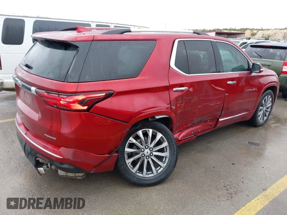 2023 Chevrolet Traverse Premier with VIN 1GNERKKW2PJ106602, listed as a IAAI auction lot 41890535 with 34,650 mi miles and . Bid and sale history available at DreamBid. Image 4.