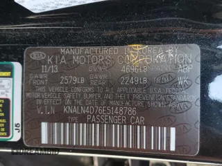 2014 Kia Cadenza Premium with VIN KNALN4D76E5148786, listed as a Copart auction lot 74369474 with 21,389 mi miles and Salvage Title. Bid and sale history available at carsss.com. Image 13.