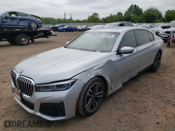 2020 BMW 7 Series 750i xDrive with VIN WBA7U2C00LBM62221, listed as a Copart auction lot 47604792 with 111 mi miles. Bid and sale history available at carsss.com. Image 2.
