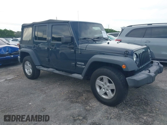 2018 Jeep Wrangler JK Unlimited Sport with VIN 1C4BJWDG5JL858936, listed as a IAAI auction lot 39953617 with 75,865 mi miles. Bid and sale history available at carsss.com. Image 1.