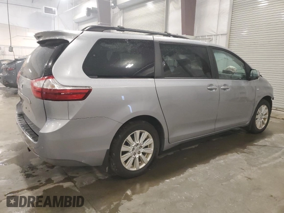 2017 Toyota Sienna XLE with VIN 5TDDZ3DC4HS166141, listed as a Copart auction lot 64357715 with 124,184 mi miles and Salvage title. Bid and sale history available at DreamBid. Image 3.