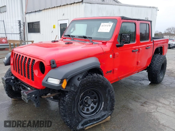2020 Jeep Gladiator Sport S with VIN 1C6HJTAG3LL108524, listed as a IAAI auction lot 41737270 with 76,545 mi miles. Bid and sale history available at carsss.com. Image 17.