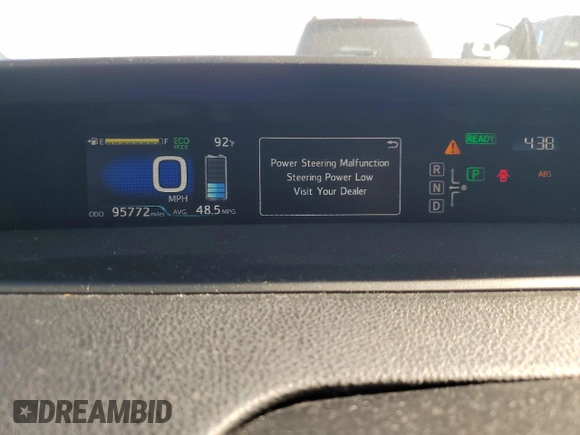 2016 Toyota Prius Four with VIN JTDKARFU8G3001491, listed as a Copart auction lot 45799505 with 95,772 mi miles and Salvage Title. Bid and sale history available at DreamBid. Image 9.