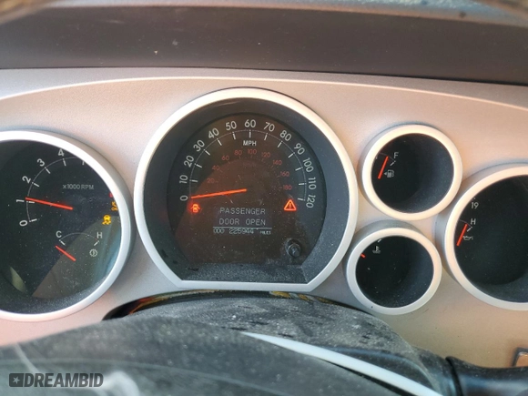 2007 Toyota Tundra LTD with VIN 5TBDV58187S461783, listed as a Copart auction lot 49478935 with 225,944 mi miles and Salvage Title. Bid and sale history available at carsss.com. Image 9.
