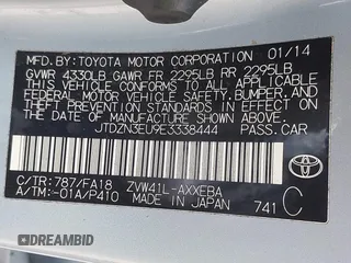 2014 Toyota Prius Two z VIN JTDZN3EU9E3338444, wystawiony jako IAAI lot #42475482 z przebiegiem 63 900 mil mil oraz . Historia ofert i sprzedaży dostępna na DreamBid. Obrazek 9.