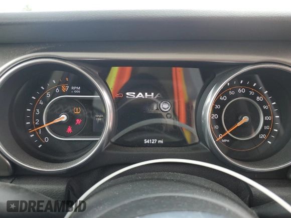 2018 Jeep Wrangler Unlimited Sahara with VIN 1C4HJXEG9JW231976, listed as a Copart auction lot 62427345 with 54,127 mi miles and Salvage title. Bid and sale history available at DreamBid. Image 9.