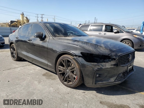 2024 Volvo S60 Plus Black Edition with VIN 7JRL12TH1RG307089, listed as a Copart auction lot 61019125 with 24,675 mi miles and Salvage title. Bid and sale history available at DreamBid. Image 4.