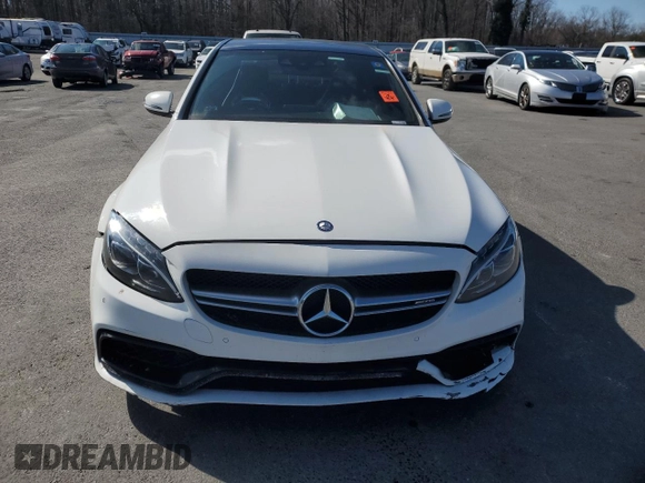 2016 Mercedes-Benz C 63 S AMG with VIN 55SWF8HB9GU130172, listed as a Copart auction lot 46509785 with Not provided miles and Salvage title. Bid and sale history available at DreamBid. Image 5.