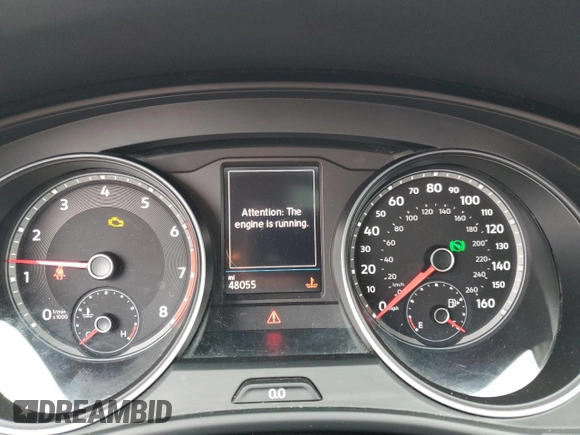 2019 Volkswagen Atlas SE with VIN 1V2UR2CA8KC597096, listed as a Copart auction lot 57997475 with 48,055 mi miles and Salvage title. Bid and sale history available at DreamBid. Image 9.