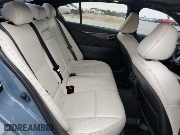 2021 Infiniti Q50 Red Sport 400 with VIN JN1FV7DPXMM850635, listed as a Copart auction lot 88910655 with 29,237 mi miles and Salvage Title. Bid and sale history available at DreamBid. Image 10.