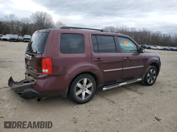 2012 Honda Pilot Touring with VIN 5FNYF3H91CB032239, listed as a Copart auction lot 46851165 with 101,402 mi miles and Salvage Title. Bid and sale history available at carsss.com. Image 3.