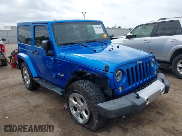 2015 Jeep Wrangler Sahara with VIN 1C4AJWBG9FL663959, listed as a IAAI auction lot 42133900 with 56,253 mi miles and . Bid and sale history available at DreamBid. Image 1.