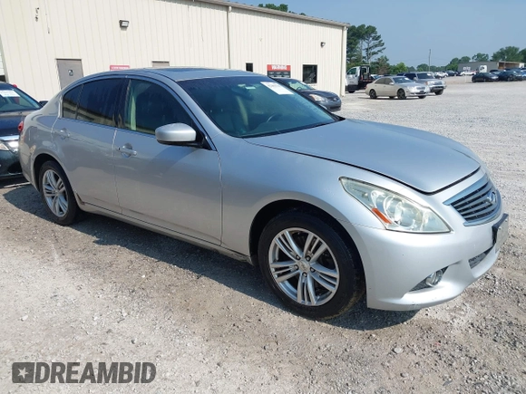 2012 Infiniti G25 x with VIN JN1DV6ARXCM731229, listed as a IAAI auction lot 42403795 with 208,296 mi miles and . Bid and sale history available at DreamBid. Image 1.