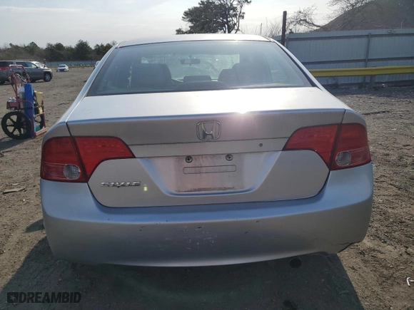 2007 Honda Civic Sdn LX with VIN 1HGFA16567L043803, listed as a Copart auction lot 53962265 with 139,294 mi miles and Clean Title. Bid and sale history available at carsss.com. Image 6.