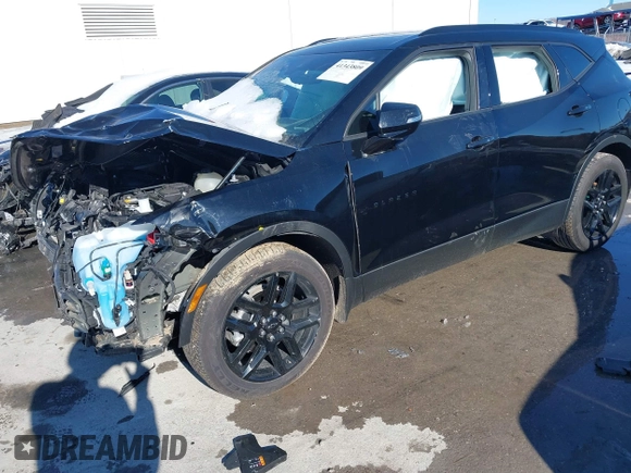 2022 Chevrolet Blazer LT with VIN 3GNKBJRS0NS151862, listed as a IAAI auction lot 41343809 with 54,447 mi miles and . Bid and sale history available at DreamBid. Image 2.