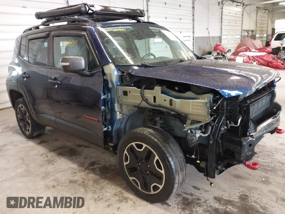 2016 Jeep Renegade Trailhawk with VIN ZACCJBCT0GPD29118, listed as a IAAI auction lot 42406839 with 107,952 mi miles and . Bid and sale history available at DreamBid. Image 1.