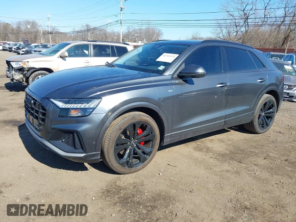 2021 Audi Q8 Premium Plus with VIN WA1EVAF16MD026866, listed as a IAAI auction lot 41555574 with 34,270 mi miles and . Bid and sale history available at DreamBid. Image 20.