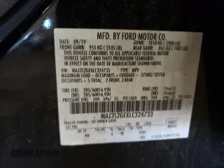 2020 Ford EcoSport SE z VIN MAJ3S2GEXLC324733, wystawiony jako Copart lot #56000475 z przebiegiem 34 578 mil mil oraz Nie do naprawy • Non repairable. Historia ofert i sprzedaży dostępna na DreamBid. Obrazek 13.