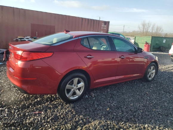 2015 Kia Optima LX with VIN 5XXGM4A72FG489594, listed as a Copart auction lot 47380615 with 110,962 mi miles and Salvage Title. Bid and sale history available at carsss.com. Image 3.