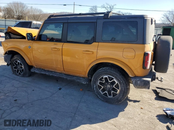 2022 Ford Bronco with VIN 1FMEE5BP5NLB59094, listed as a Copart auction lot 46318115 with 46,101 mi miles and Salvage Title. Bid and sale history available at DreamBid. Image 2.