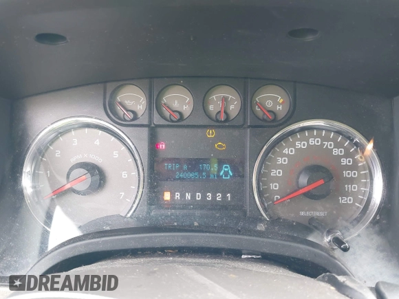 2010 Ford F-150 XL with VIN 1FTEW1C85AFA20710, listed as a IAAI auction lot 41309998 with 240,085 mi miles. Bid and sale history available at carsss.com. Image 7.