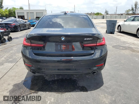 2021 BMW 3 Series 330i with VIN 3MW5R1J0XM8C21971, listed as a Copart auction lot 60659725 with 36,023 mi miles and Salvage title. Bid and sale history available at DreamBid. Image 6.