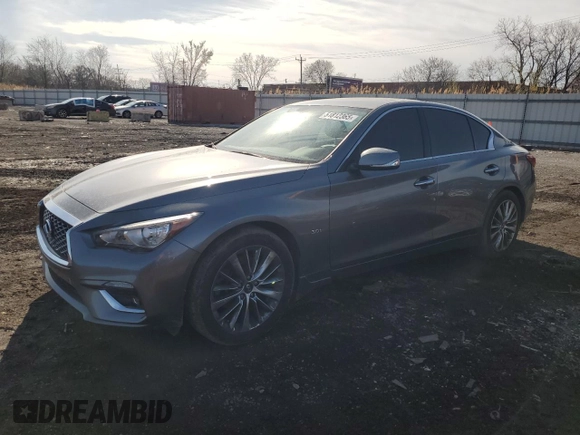 2018 Infiniti Q50 Sport with VIN JN1EV7AR3JM442233, listed as a Copart auction lot 51812365 with 41,335 mi miles and Salvage Title. Bid and sale history available at DreamBid. Image 1.