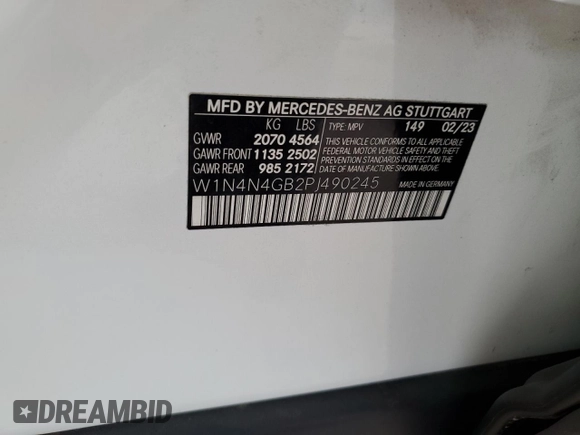 2023 Mercedes-Benz GLA 250 z VIN W1N4N4GB2PJ490245, wystawiony jako Copart lot #51284765 z przebiegiem 26 434 mil mil oraz Szkoda całkowita • Salvage title. Historia ofert i sprzedaży dostępna na DreamBid. Obrazek 15.