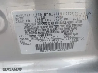 2014 Nissan Versa SV with VIN 3N1CN7AP8EL819239, listed as a IAAI auction lot 41690363 with 116,684 mi miles. Bid and sale history available at carsss.com. Image 9.