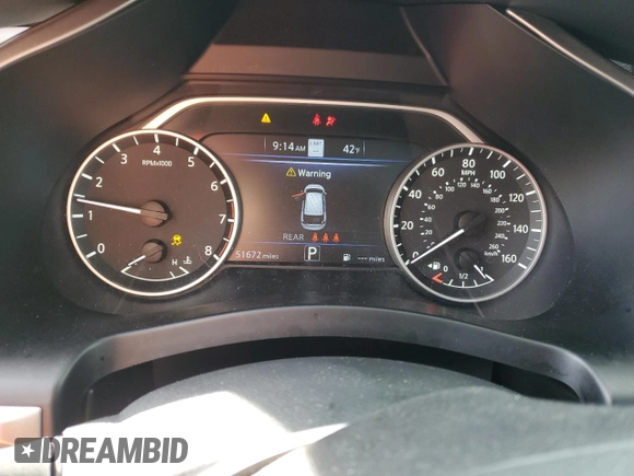 2023 Nissan Murano SL with VIN 5N1AZ2CJ4PC124965, listed as a Copart auction lot 46850145 with 51,672 mi miles and Non Repairable. Bid and sale history available at DreamBid. Image 9.