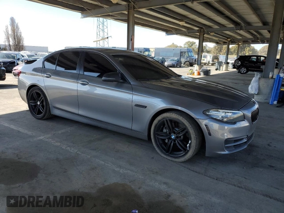 2014 BMW 5 Series 535i with VIN WBA5B1C58ED482047, listed as a Copart auction lot 47458955 with 122,828 mi miles and Salvage Title. Bid and sale history available at DreamBid. Image 4.