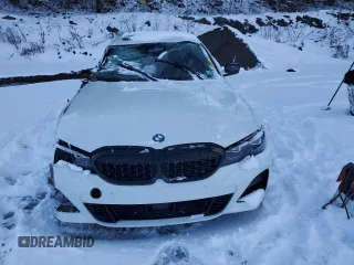 2022 BMW 3 Series M340i xDrive with VIN 3MW5U9J04N8C57069, listed as a Copart auction lot 88677765 with 0 mi miles and Salvage Title. Bid and sale history available at carsss.com. Image 5.