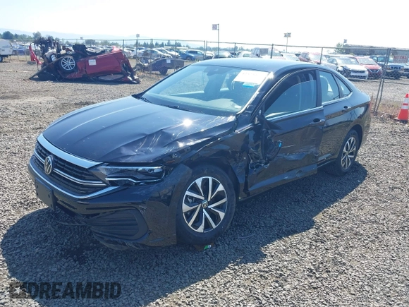 2024 Volkswagen Jetta S с VIN 3VW5M7BU9RM094258, выставлен на аукционе IAAI как лот 42575410 с пробегом 15 639 миль миль и . История ставок и продаж доступна на DreamBid. Изображение 2.