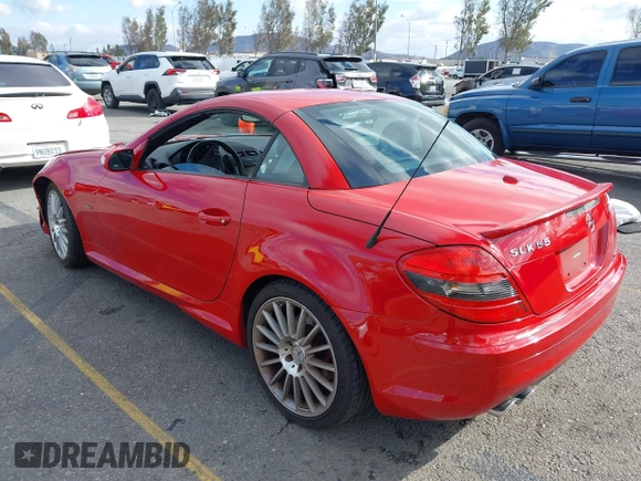 2008 Mercedes-Benz SLK 55 AMG with VIN WDBWK73F08F179225, listed as a IAAI auction lot 41423046 with 104,329 mi miles and . Bid and sale history available at DreamBid. Image 3.