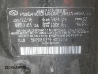 2017 Hyundai Elantra Limited z VIN 5NPD84LF5HH011723, wystawiony jako Copart lot #72065894 z przebiegiem 171 258 mil mil oraz Szkoda całkowita • Salvage title. Historia ofert i sprzedaży dostępna na DreamBid. Obrazek 12.