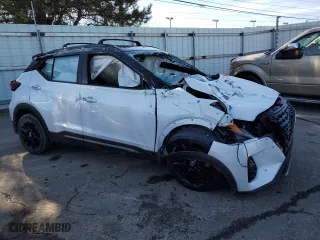 2021 Nissan Kicks SR with VIN 3N1CP5DV7ML499905, listed as a Copart auction lot 47287795 with 59,701 mi miles and Salvage Title. Bid and sale history available at carsss.com. Image 4.