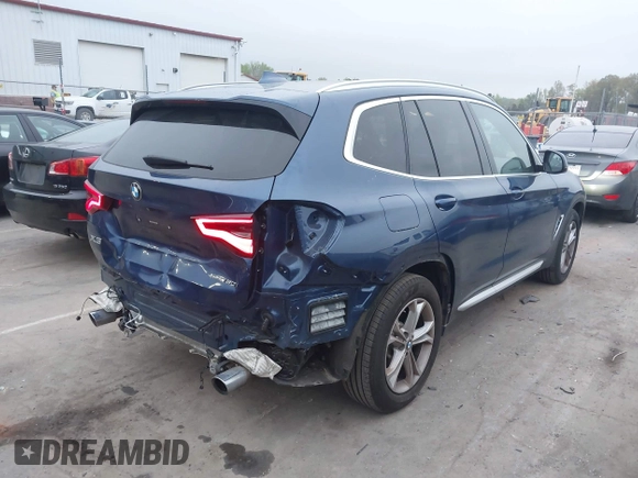 2021 BMW X3 sDrive30i z VIN 5UXTY3C02M9F37961, wystawiony jako IAAI lot #41922237 z przebiegiem 33 804 mil mil oraz . Historia ofert i sprzedaży dostępna na DreamBid. Obrazek 4.